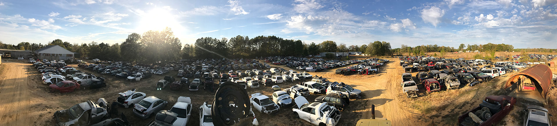 Wrecked cars in Keith Auto Recyclers salvage yard