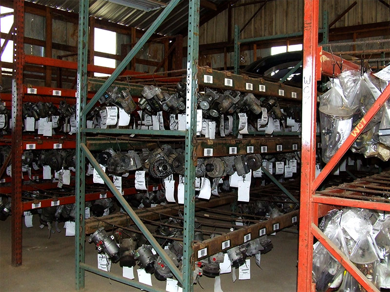 Recycled automotive parts in our warehouse